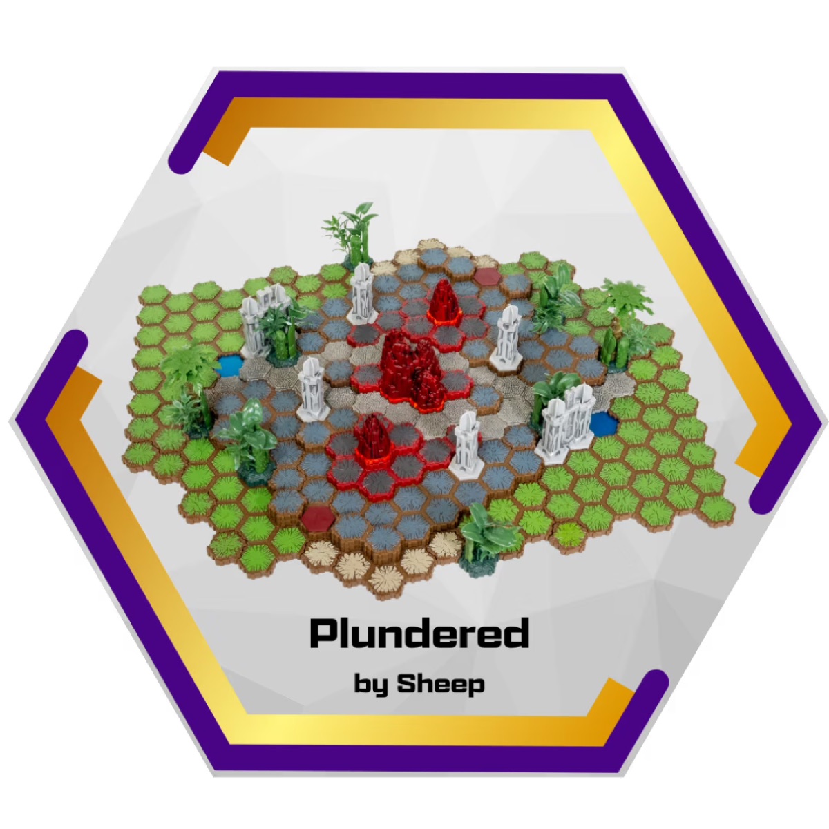 Heroscape-Turnierkarte Plundered von Sheep